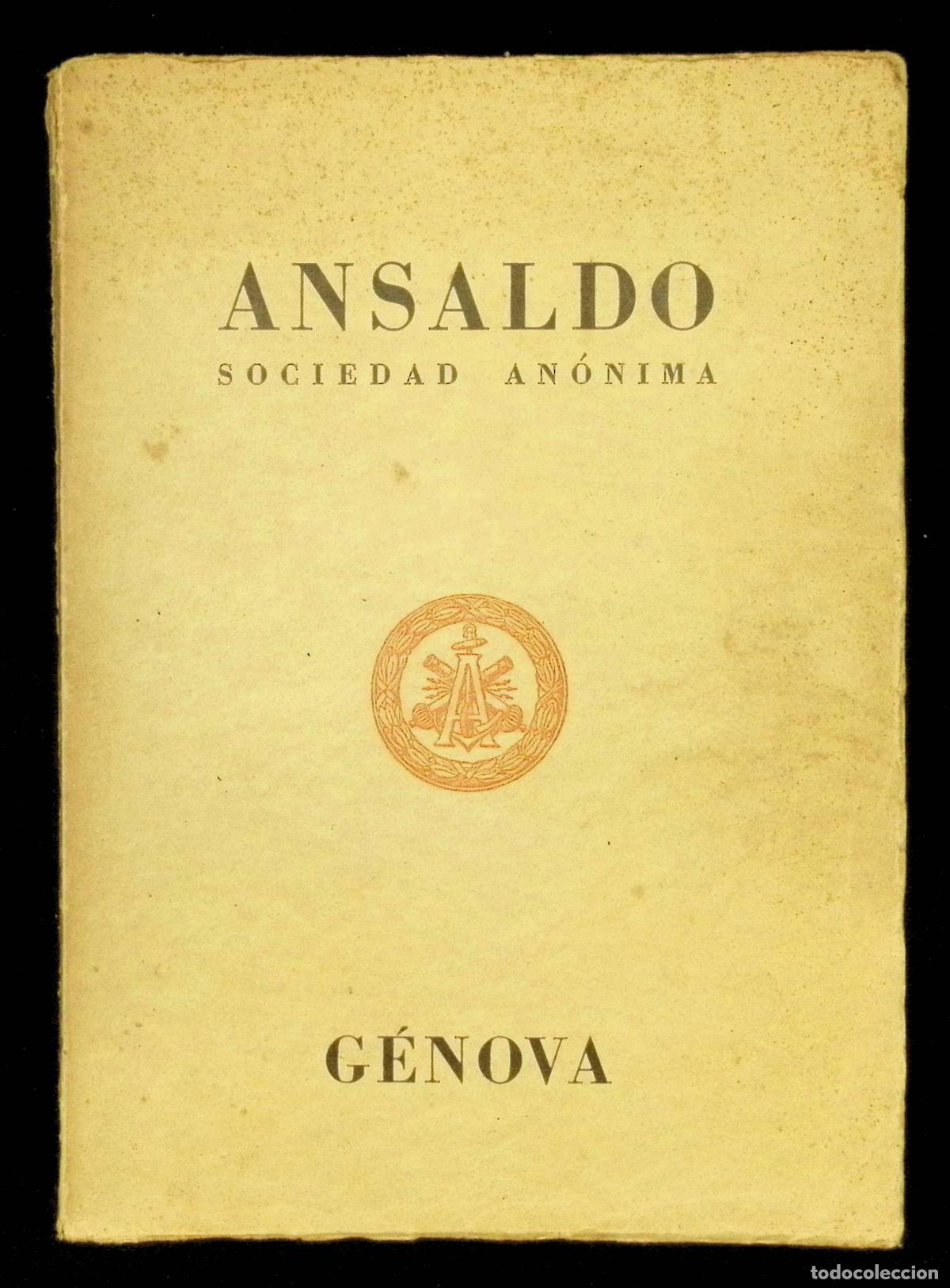 Libros antiguos: ANSALDO SOCIEDAD AN&Oacute;NIMA. G&Eacute;NOVA. - Foto 1