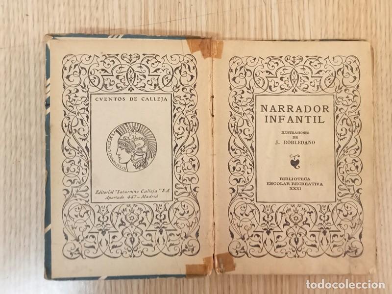 Libros antiguos: CUENTOS DE CALLEJA El narrador infantil - Foto 2