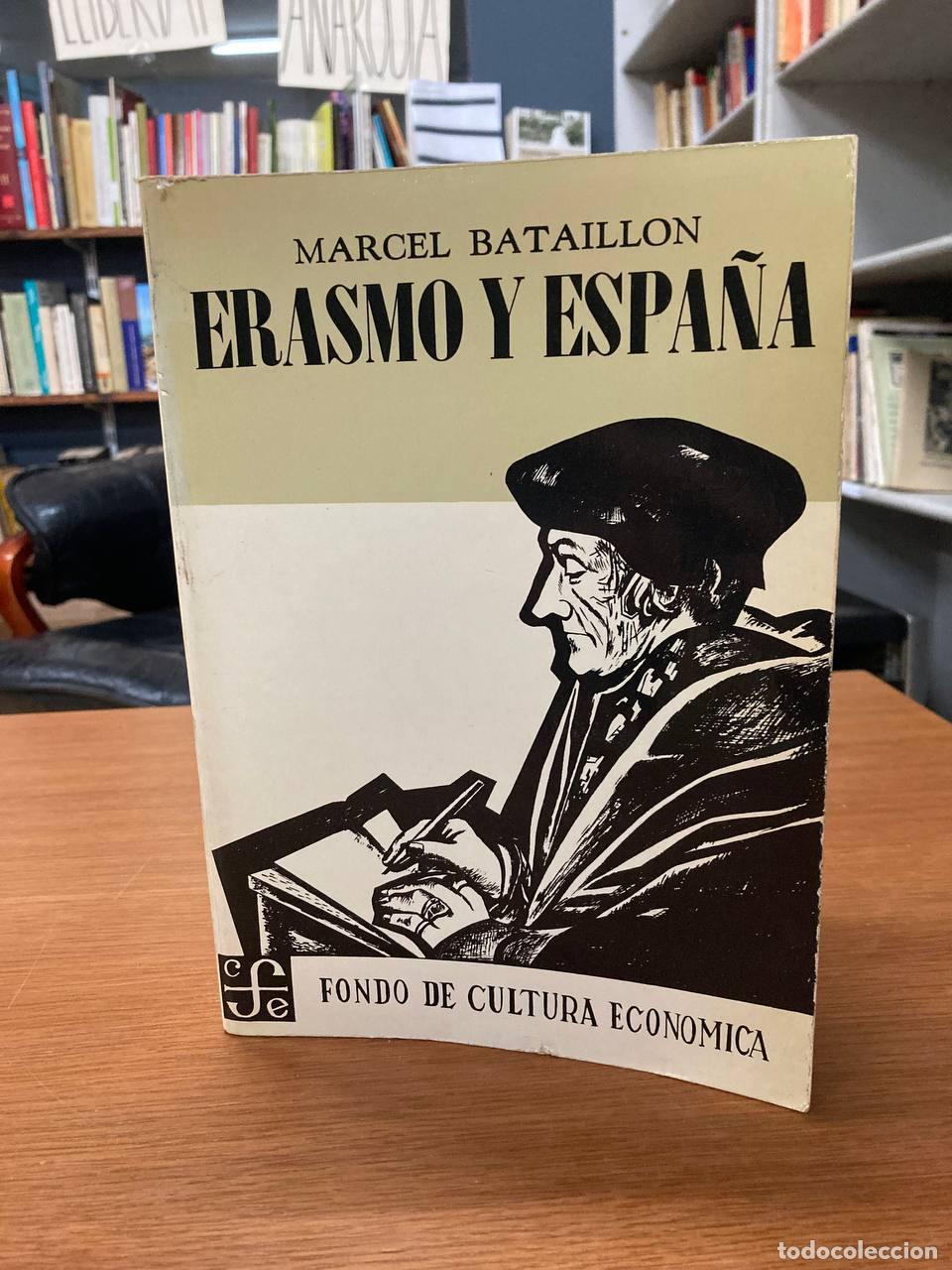 Libros antiguos: Erasmo y Espa&ntilde;a - Foto 1