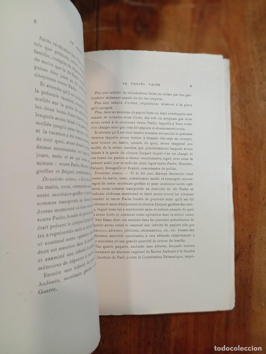 Libros antiguos: Le PROC&Eacute;S Pache: (Extraits du dossier) / avec introduction et notes par Adrien S&eacute;e - Foto 6