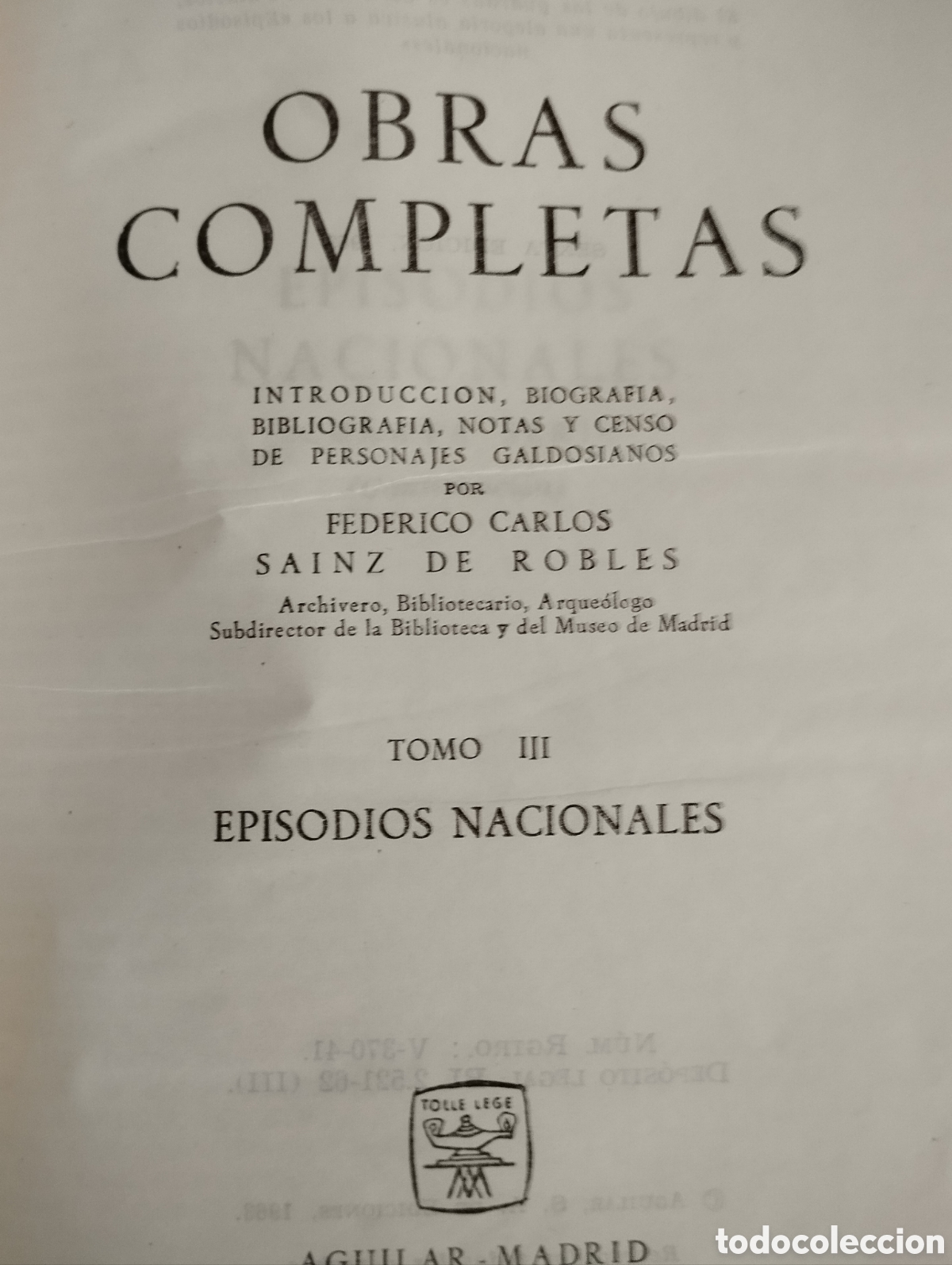Libros antiguos: Tomos de P&eacute;rez Gald&oacute;s - Foto 9