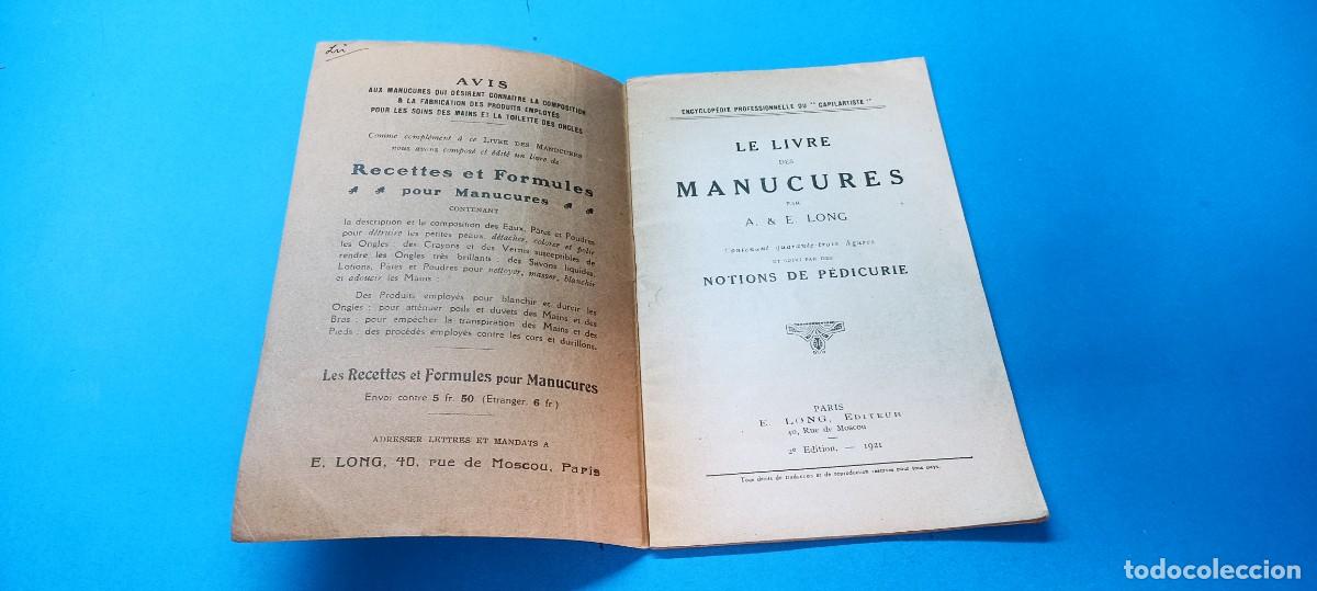 Libros antiguos: LE LIVRE DES MANUCURES.- PAR A. & E LONG - Foto 2