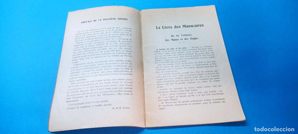 Libros antiguos: LE LIVRE DES MANUCURES.- PAR A. & E LONG - Foto 3