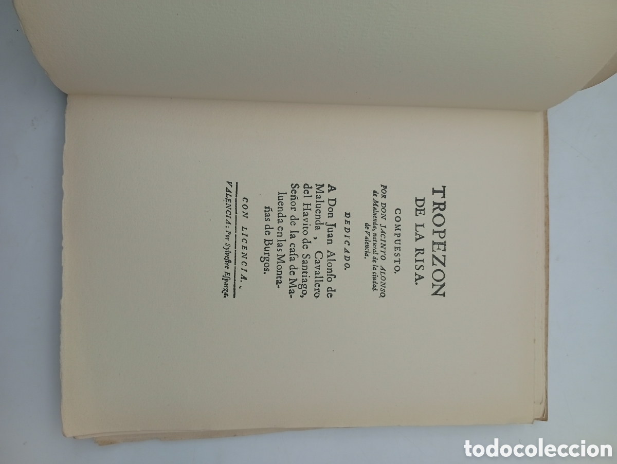 Libros antiguos: Facs&iacute;mil Tropez&oacute;n de la risa 1629 edici&oacute;n 1950 - Foto 2