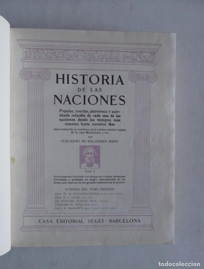 Libros antiguos: HISTORIA DE LAS NACIONES - 2 TOMOS - Foto 3