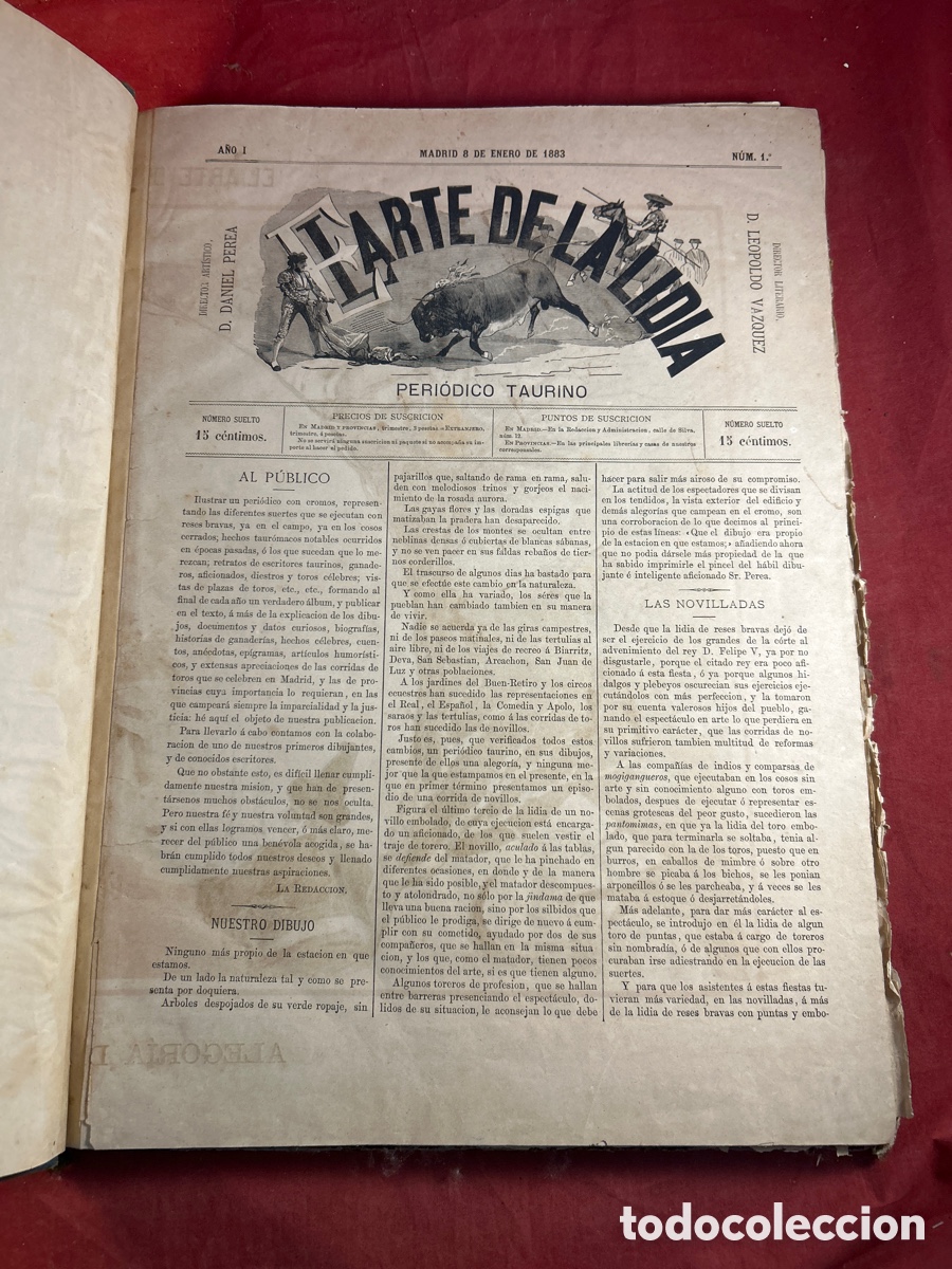Libros antiguos: EL ARTE DE LA LIDIA 1883 - Foto 2