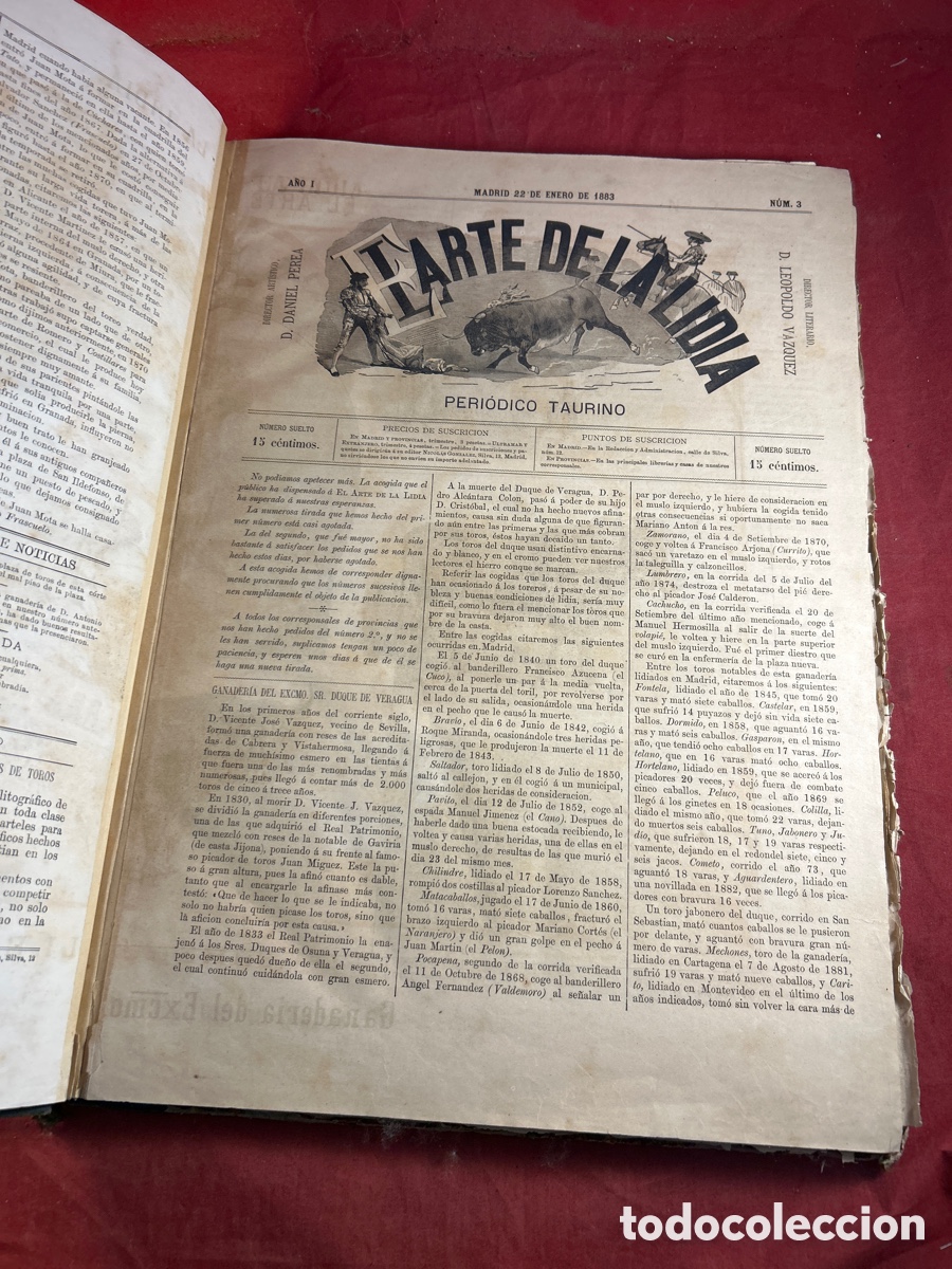 Libros antiguos: EL ARTE DE LA LIDIA 1883 - Foto 6