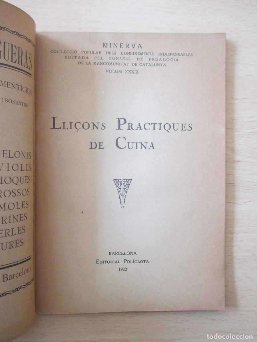 Libros antiguos: Lli&ccedil;ons pr&agrave;ctiques de cuina - Foto 6
