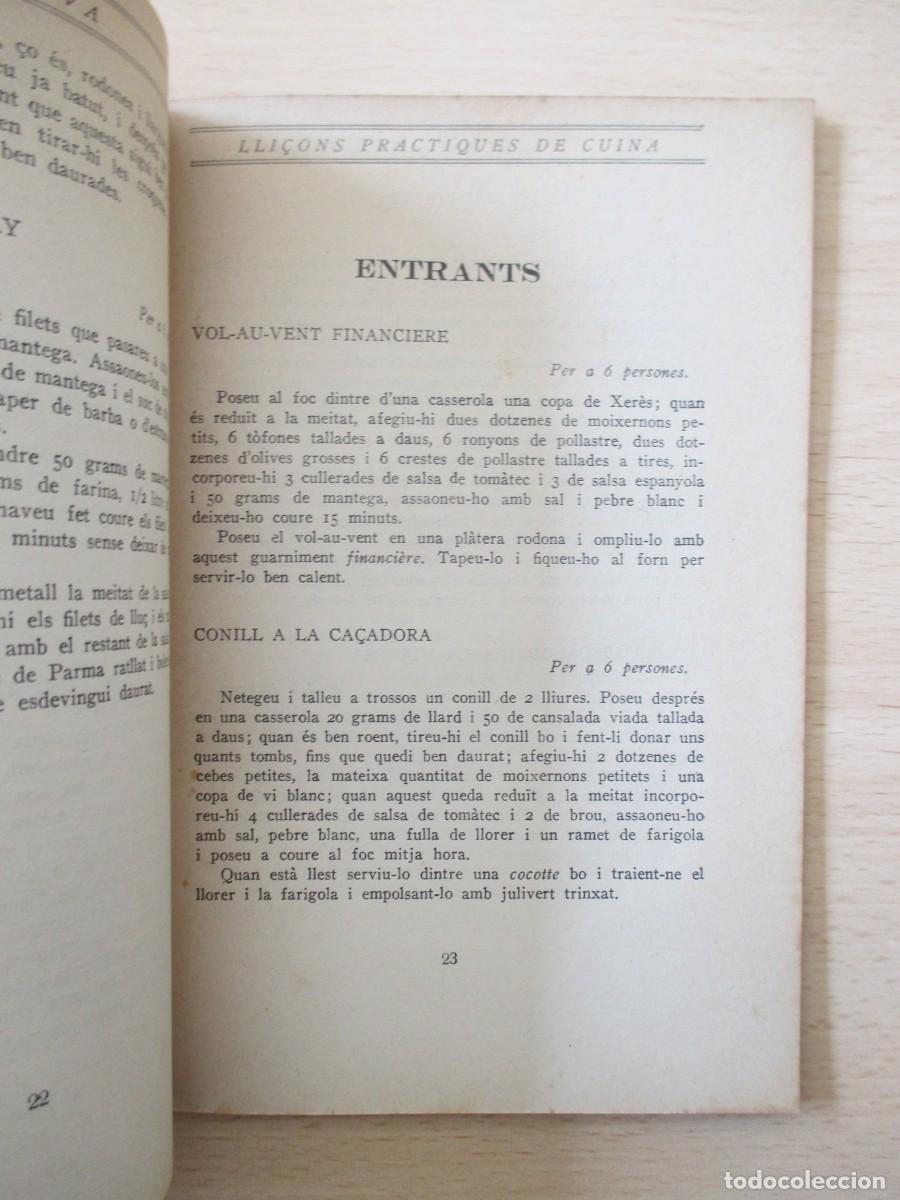 Libros antiguos: Lli&ccedil;ons pr&agrave;ctiques de cuina - Foto 9