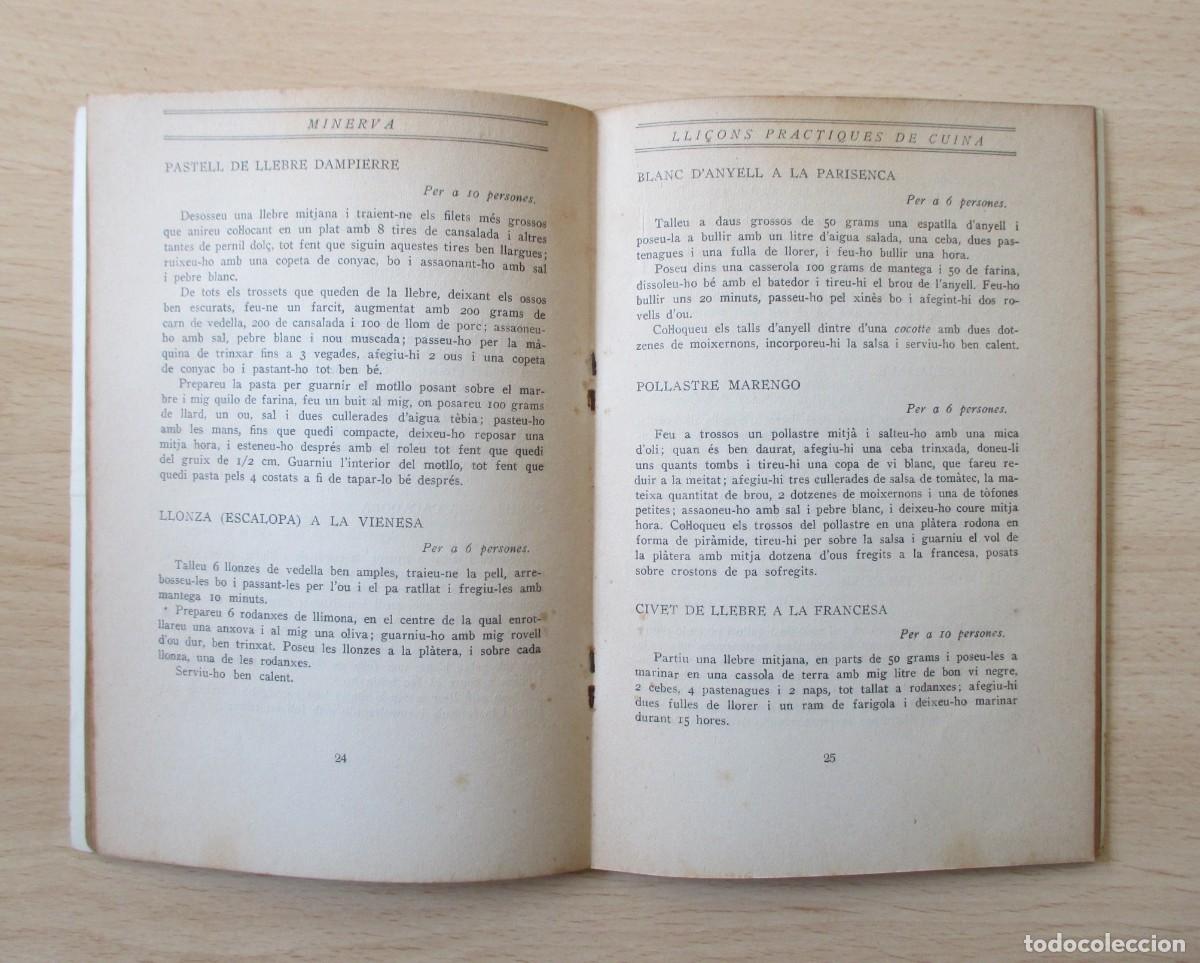 Libros antiguos: Lli&ccedil;ons pr&agrave;ctiques de cuina - Foto 10