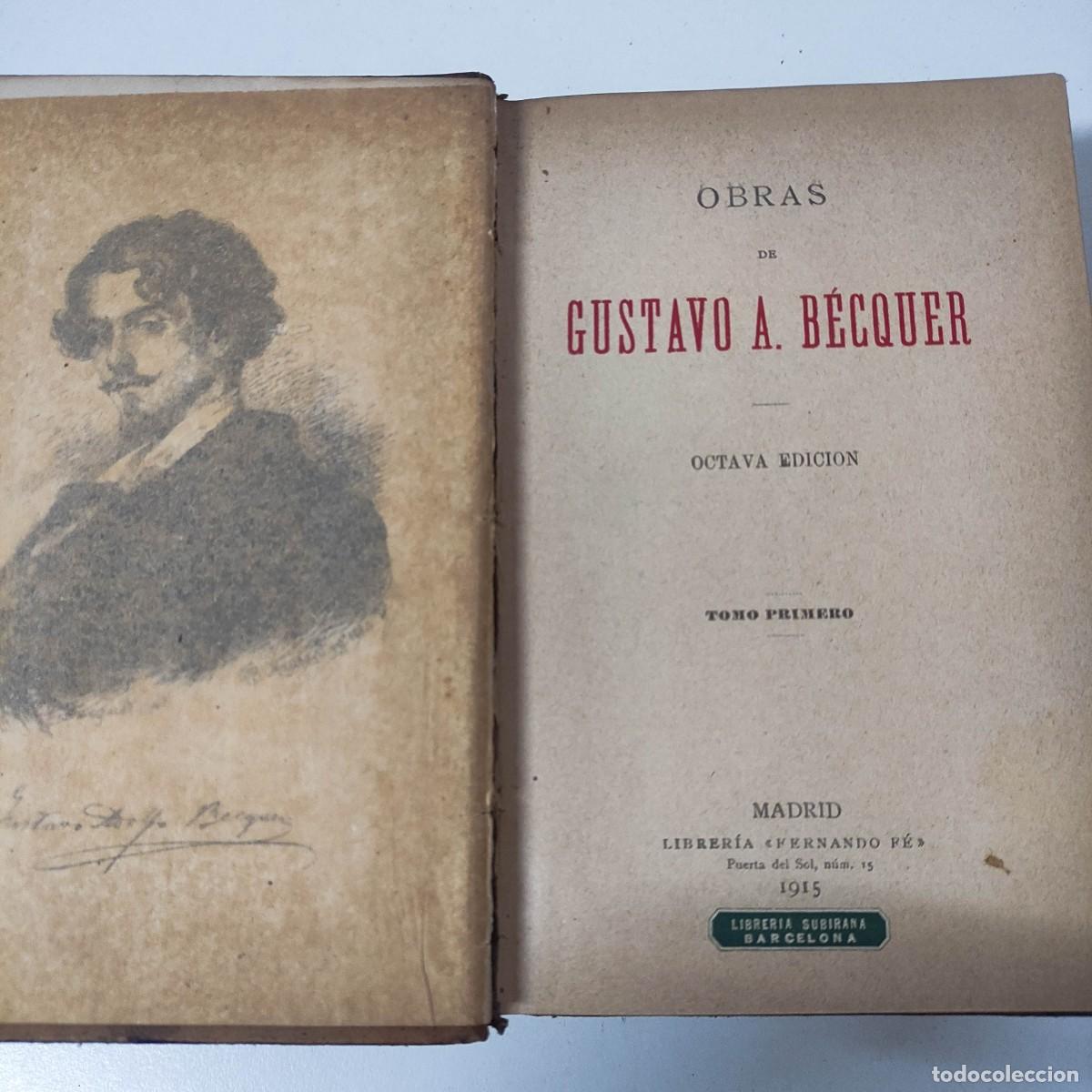 Libros antiguos: Obras de Gustavo A. B&eacute;cquer, 1915 - Foto 14
