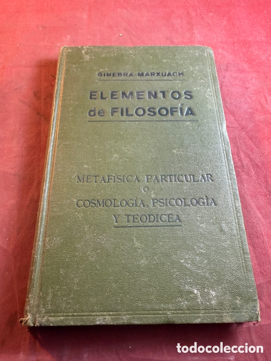 Libros antiguos: ELEMENTOS DE FILOSOF&Iacute;A 1916 - Foto 1
