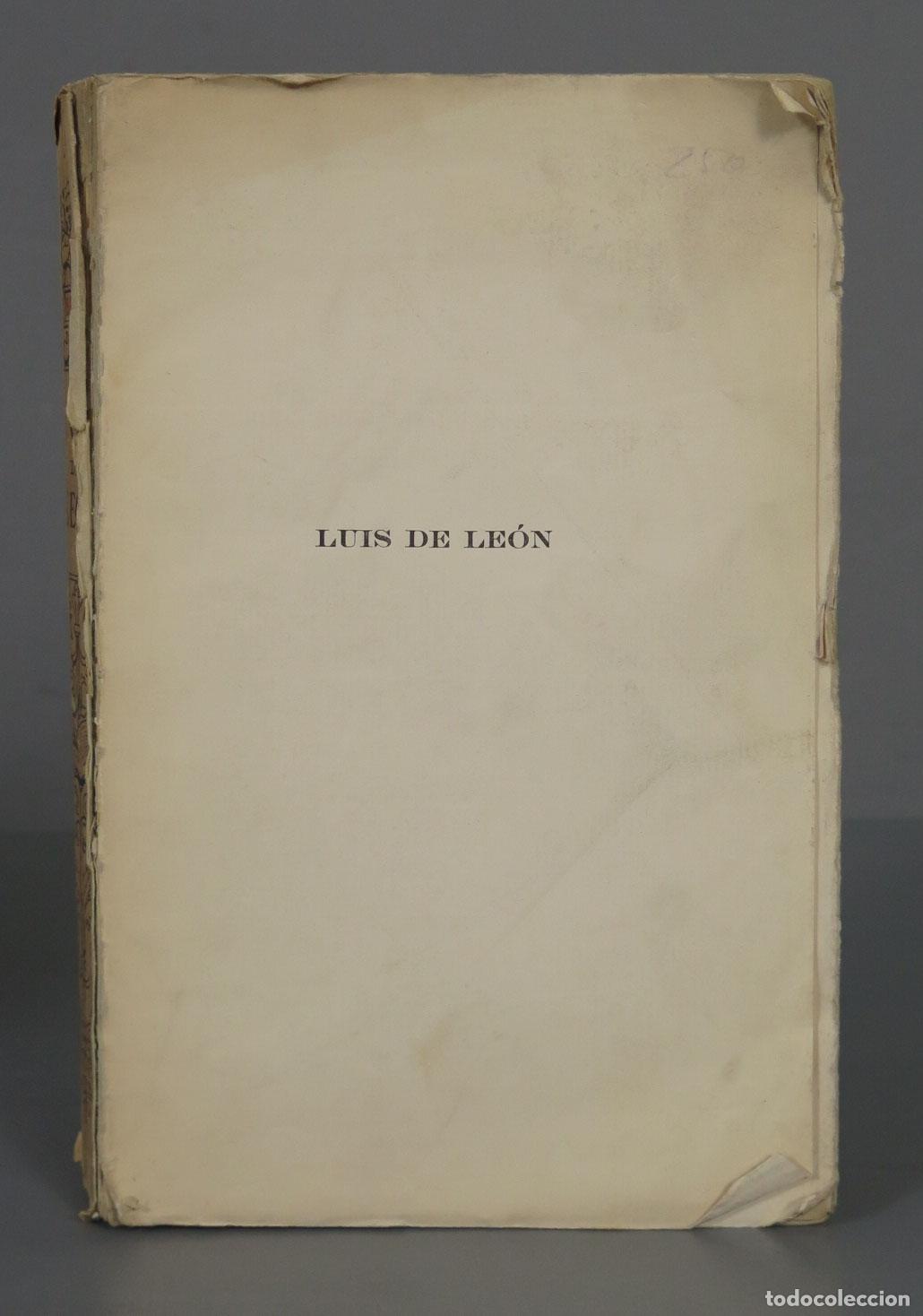 Libros antiguos: Luis de Leon. Un estudio del Renacimiento espa&ntilde;ol . Bell - Foto 1