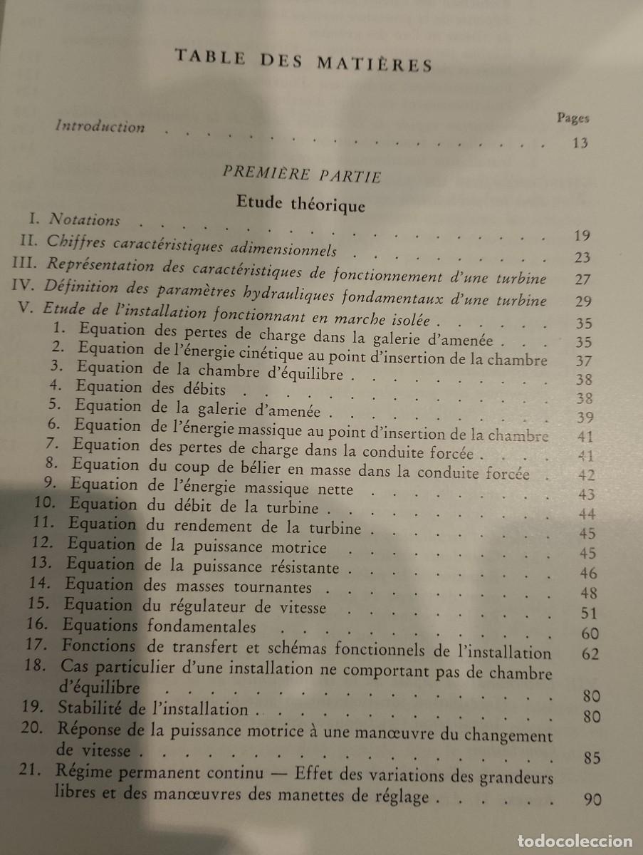 Libros antiguos: Stabilit&eacute; de r&eacute;glage des installations Hydro&eacute;lectriques - Lucien Borel - Foto 9