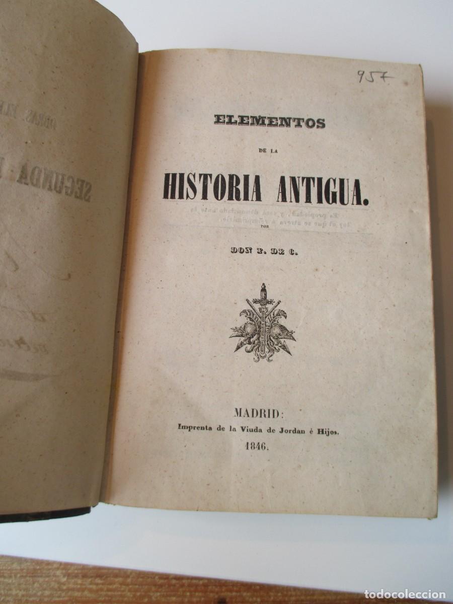 Libros antiguos: Elementos de la historia antigua W34228 - Foto 4