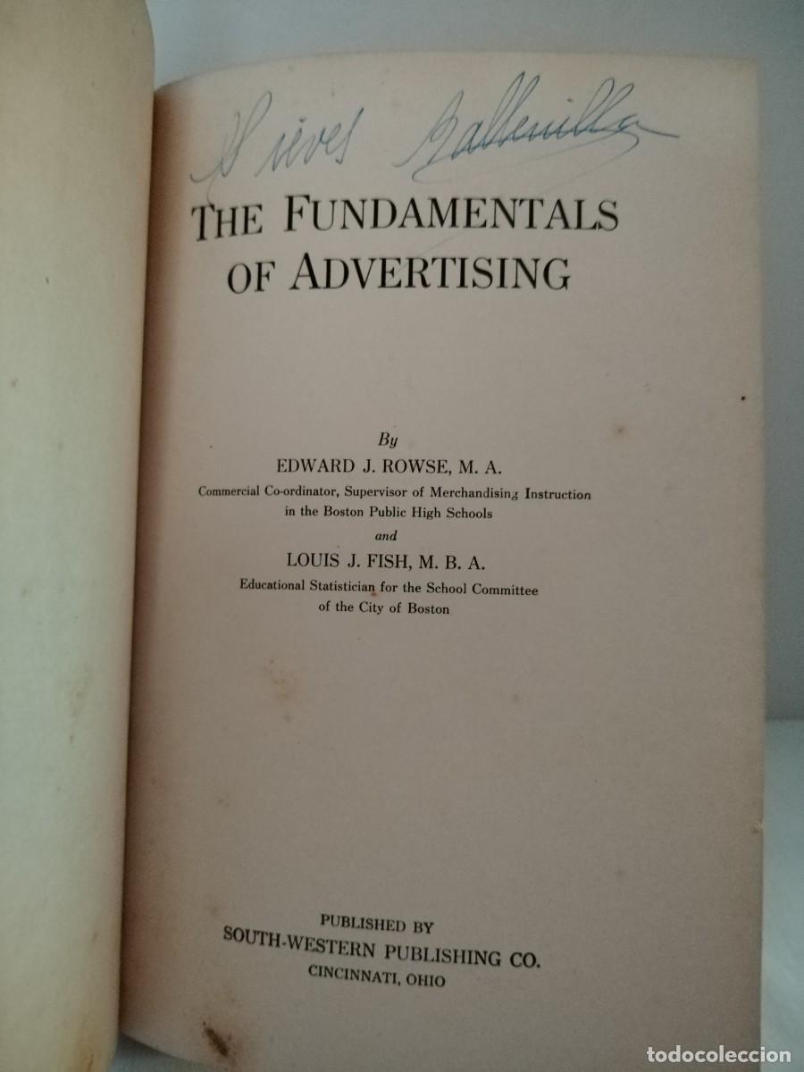 Libros antiguos: Fundamentals of Advertising - Foto 7