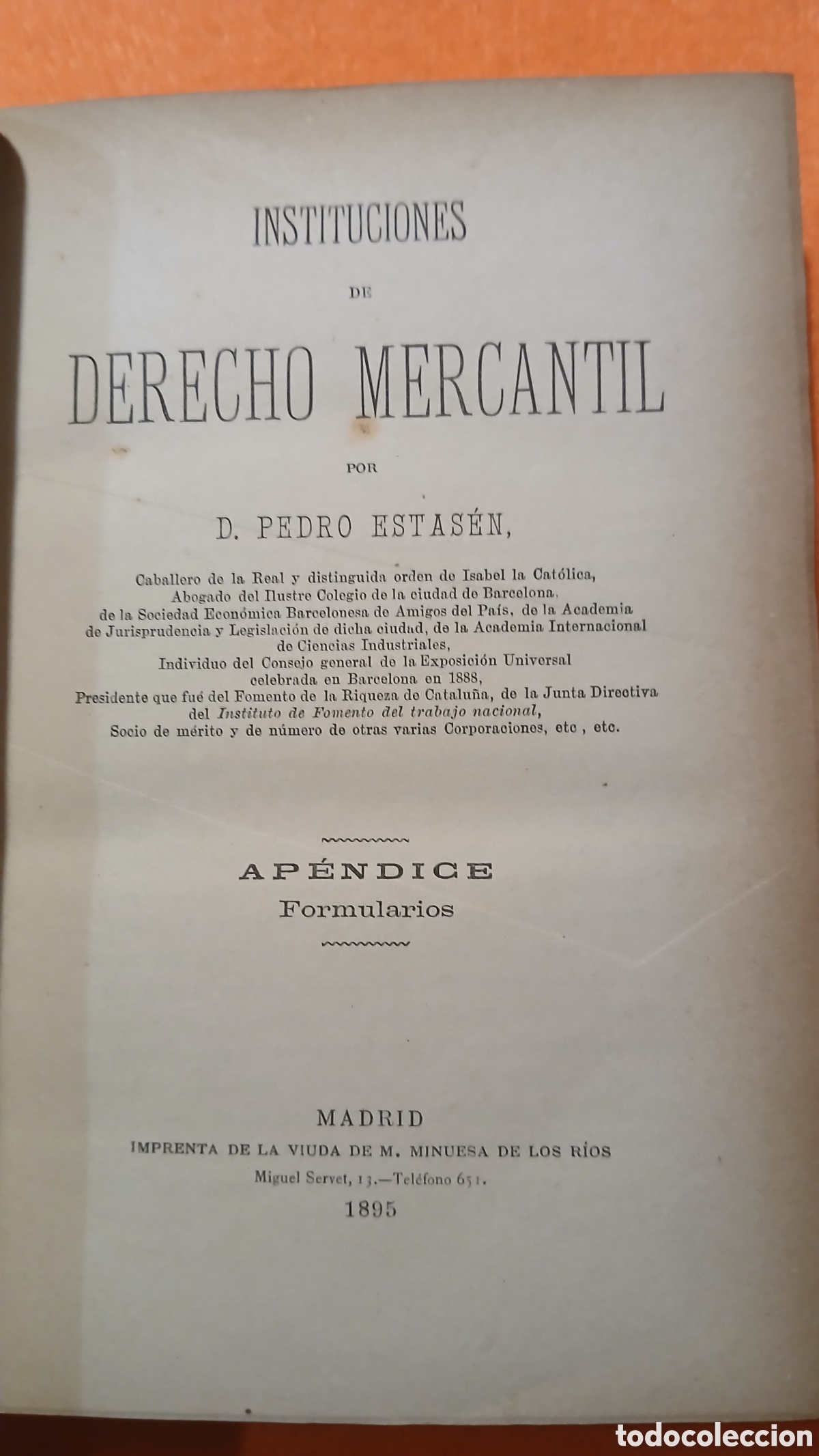 Libros antiguos: Estudios de derecho mercantil, apendice - Foto 4