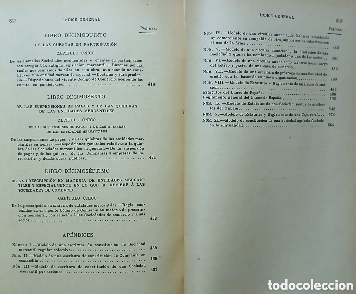Libros antiguos: Tratado de las sociedades mercantiles - Foto 8