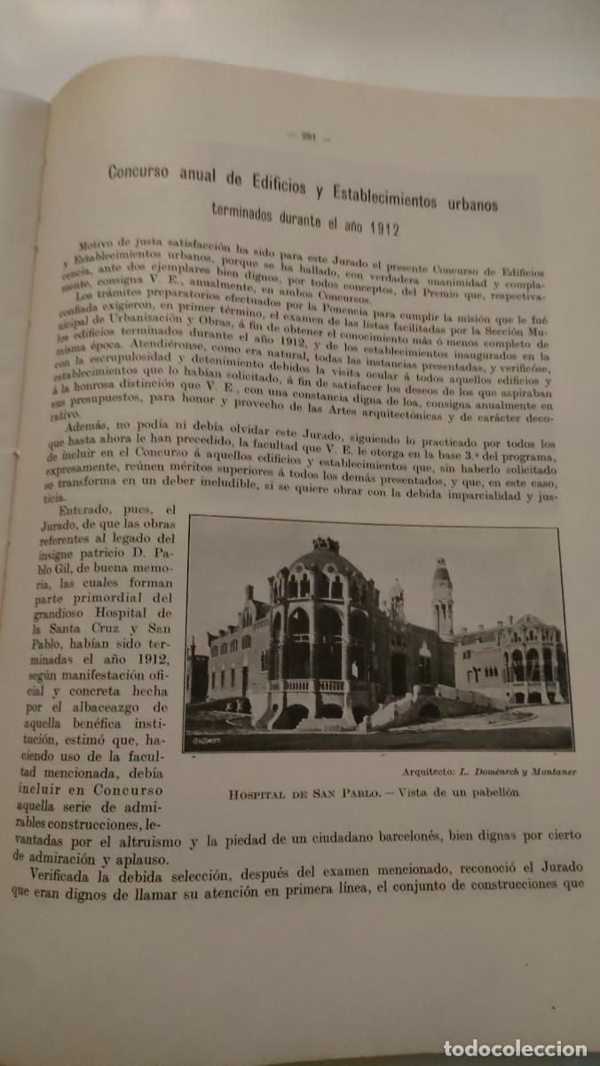 Libros antiguos: LIBRO ANUARIO ESTAD&Iacute;STICO DE BARCELONA.1912 - Foto 8
