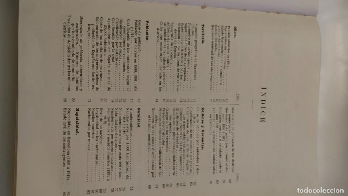 Libros antiguos: LIBRO ANUARIO ESTAD&Iacute;STICO DE BARCELONA.1912 - Foto 14