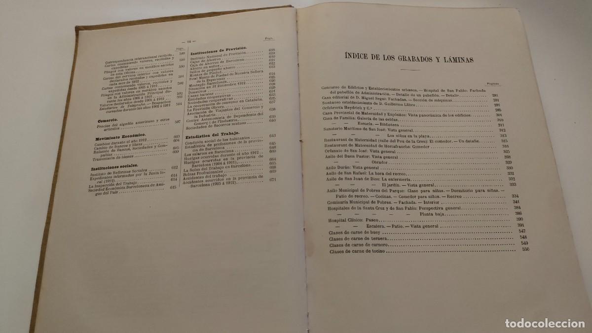 Libros antiguos: LIBRO ANUARIO ESTAD&Iacute;STICO DE BARCELONA.1912 - Foto 17