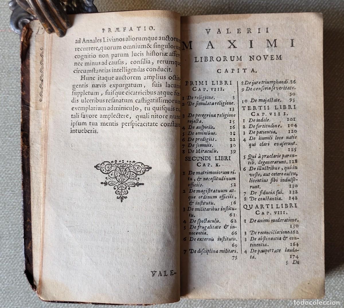 Libros antiguos: VALERII MAXIMI DICTORUM FACTORUMQUE MEMORABILIUM LIBRI IX. 1647 - Foto 8