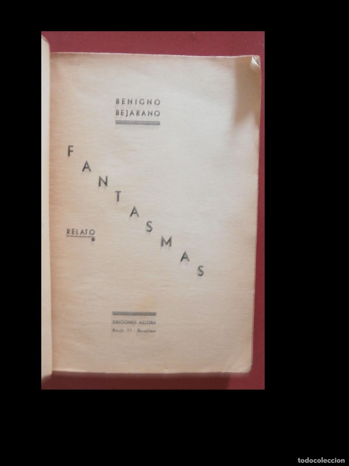 Libros antiguos: Fantasmas. Relato. Benigno Bejarano - Foto 5