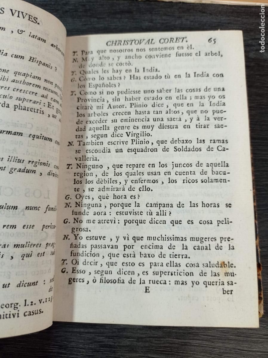 Libros antiguos: 1788 - JUAN LUIS VIVES. Di&aacute;logos - Foto 4