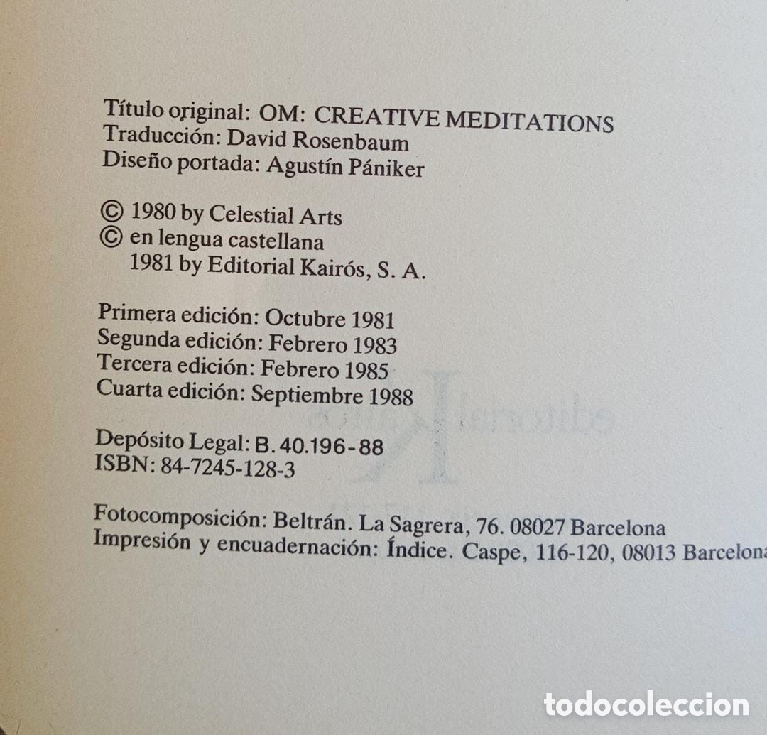 Libros antiguos: ENV&Iacute;O GRATIS . OM. La s&iacute;laba sagrada. Autor: Alan Watts. - Foto 3