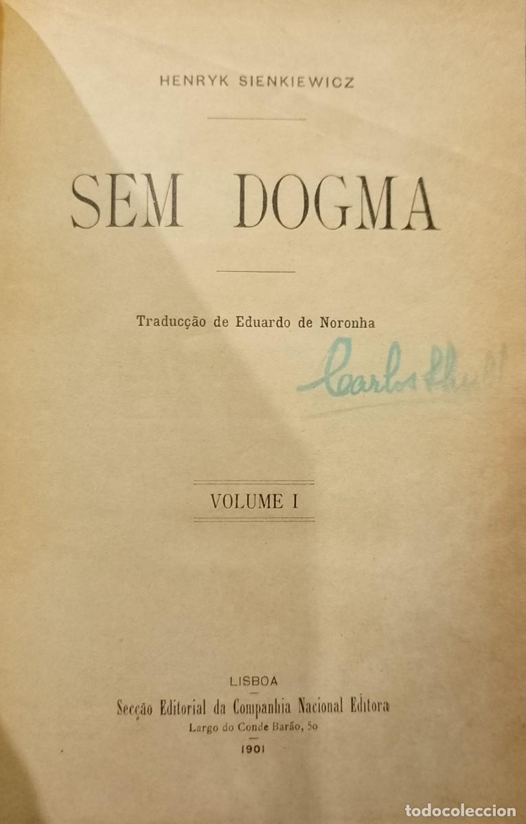Libros antiguos: Sem Dogma 1901 Henryk Sienkiewicz - Foto 1