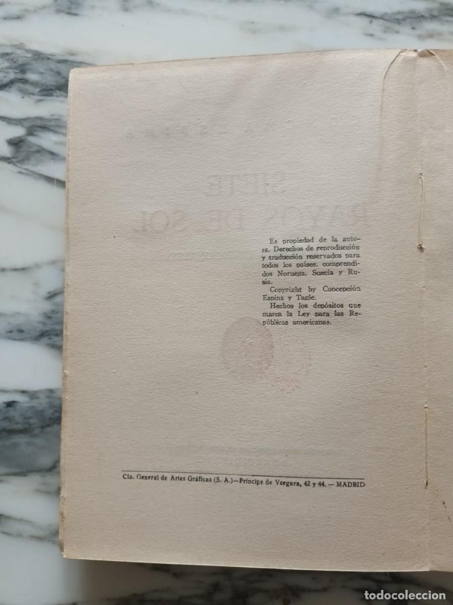 Libros antiguos: SIETE RAYOS DE SOL - CONCHA ESPINA - RENACIMIENTO - Foto 4