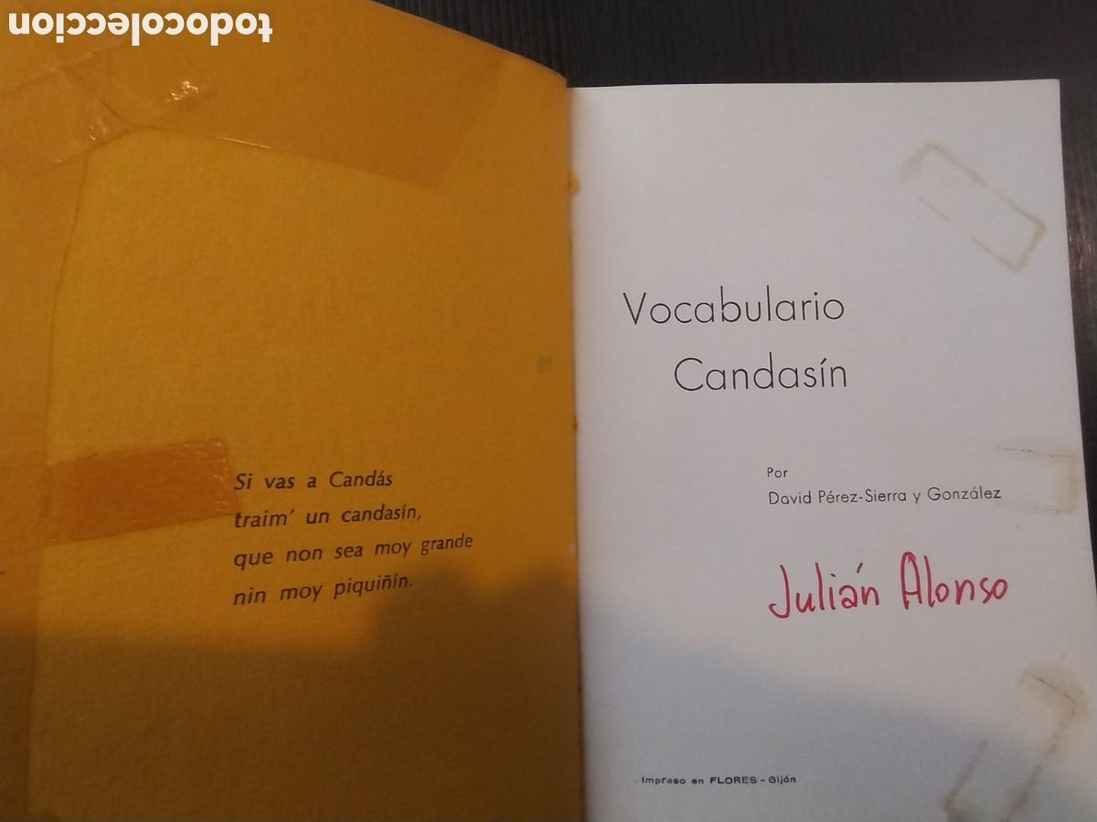 Libros antiguos: Vocabulario Candas&iacute;n - Foto 3