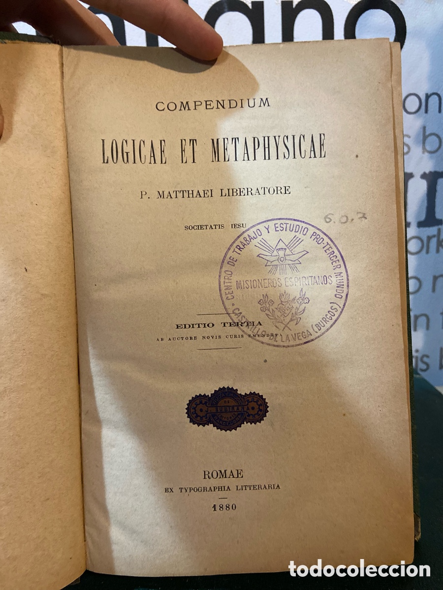 Libros antiguos: Compendium Logicae et Metaphysicae - Foto 4