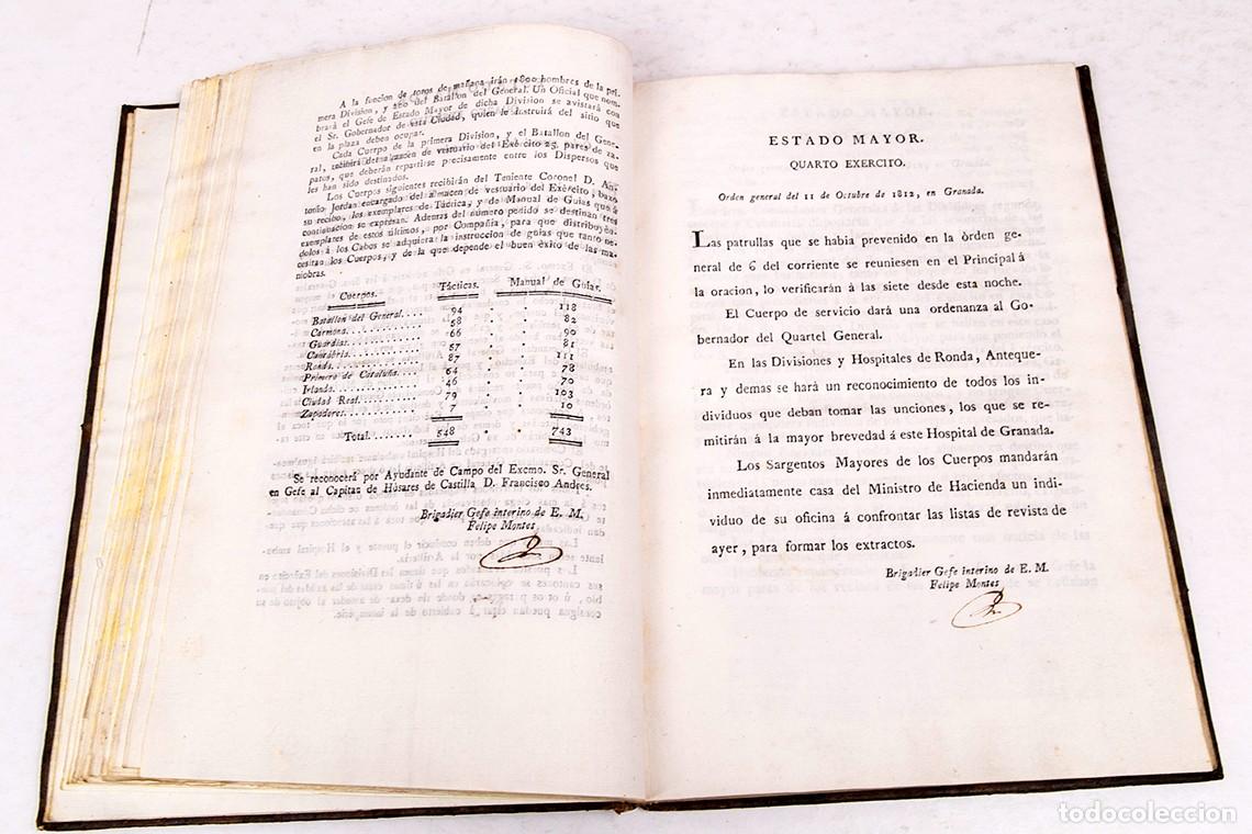 Libros antiguos: ORDENES GENERALES DEL ESTADO MAYOR DEL QUARTO EJERCITO - 1812 - Foto 10