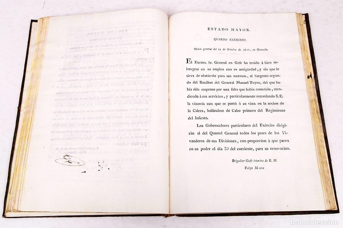 Libros antiguos: ORDENES GENERALES DEL ESTADO MAYOR DEL QUARTO EJERCITO - 1812 - Foto 11