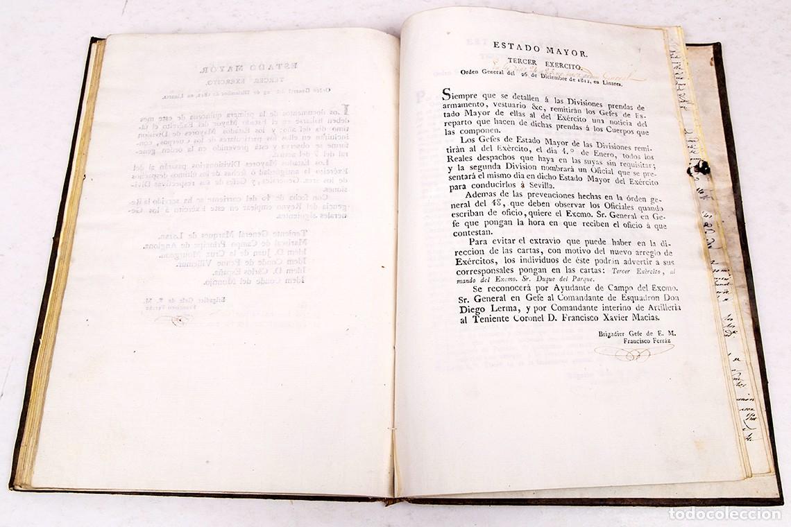 Libros antiguos: ORDENES GENERALES DEL ESTADO MAYOR DEL QUARTO EJERCITO - 1812 - Foto 14