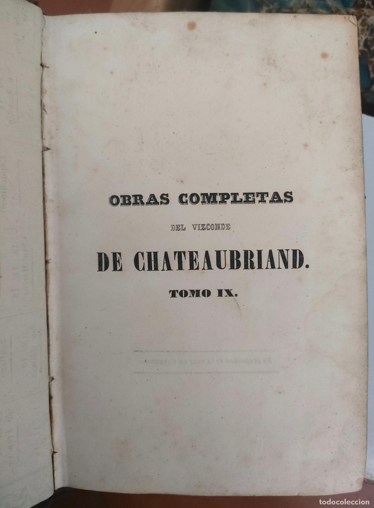 Libros antiguos: Chateaubriand. Obras completas. 1844 - Foto 3