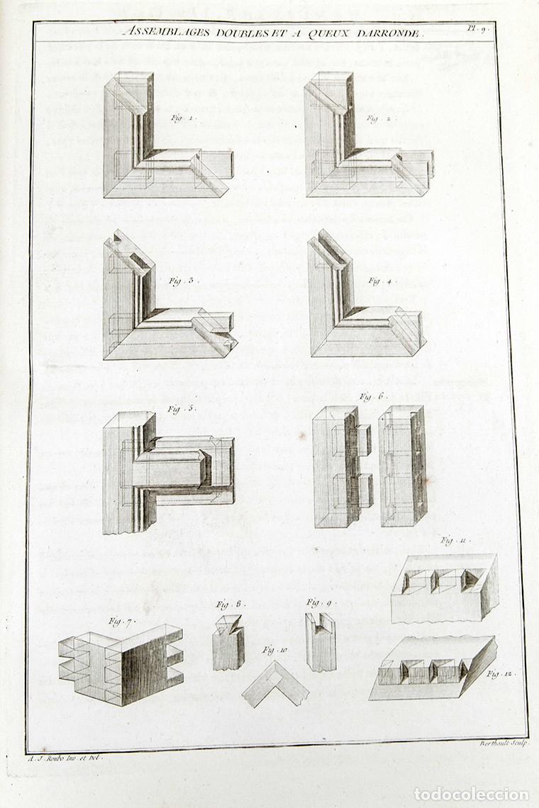 Libros antiguos: Lart du Menuisier - M. Rouro - 1769-70 - Foto 5