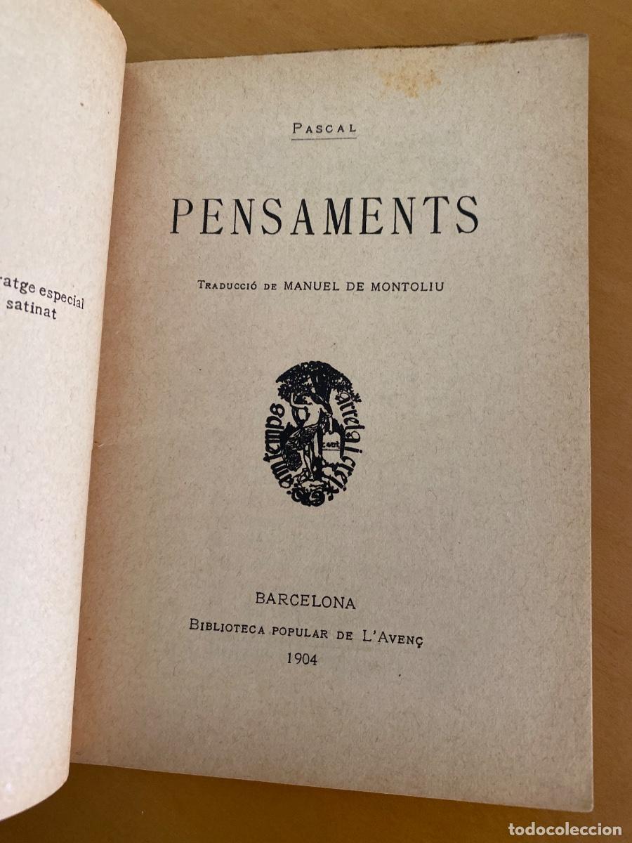 Libros antiguos: PENSAMENTS . PASCAL BIBLIOTECA POPULAR LAVEN&Ccedil; 1904. NUM 23 - Foto 2