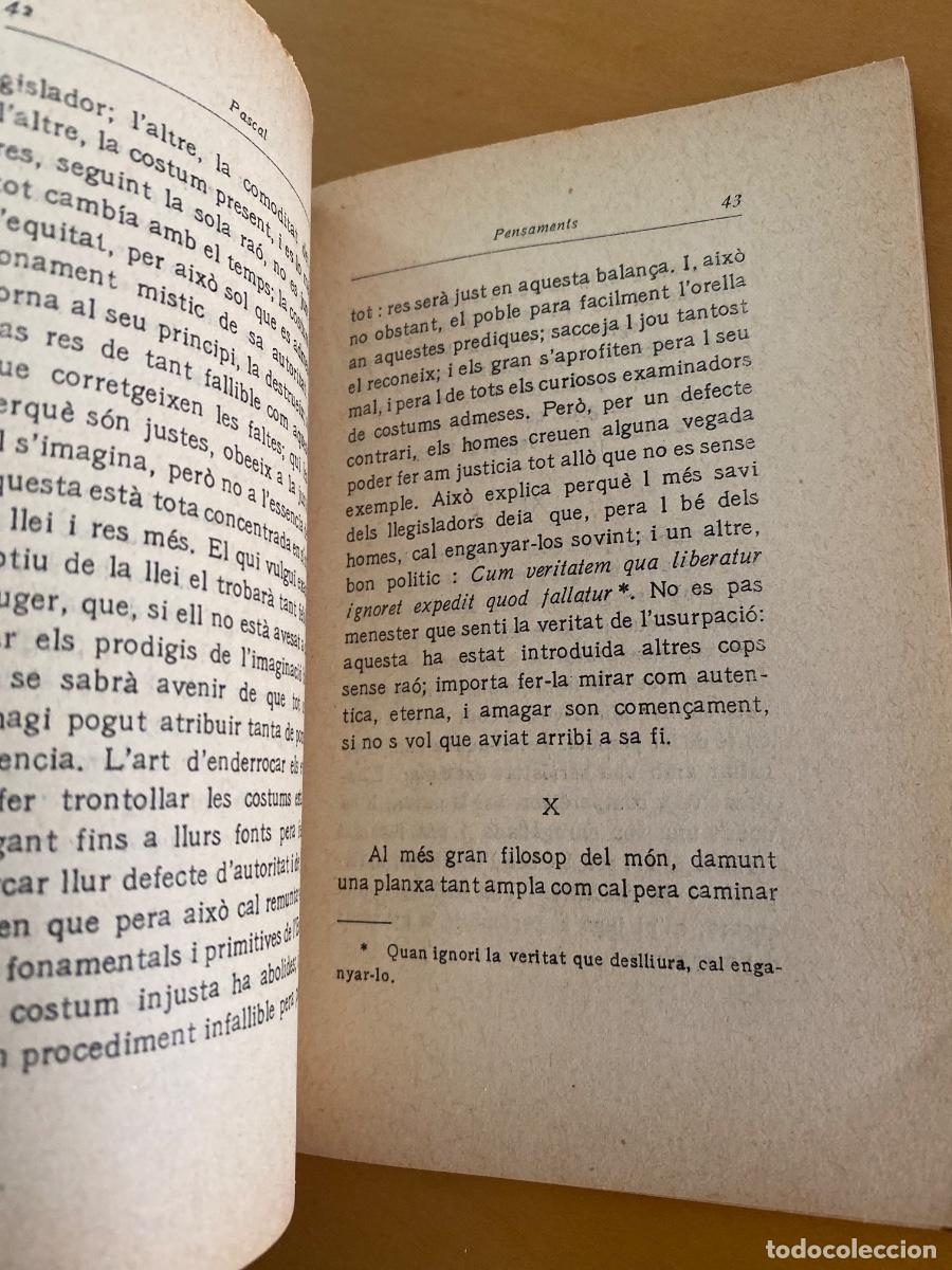 Libros antiguos: PENSAMENTS . PASCAL BIBLIOTECA POPULAR LAVEN&Ccedil; 1904. NUM 23 - Foto 3
