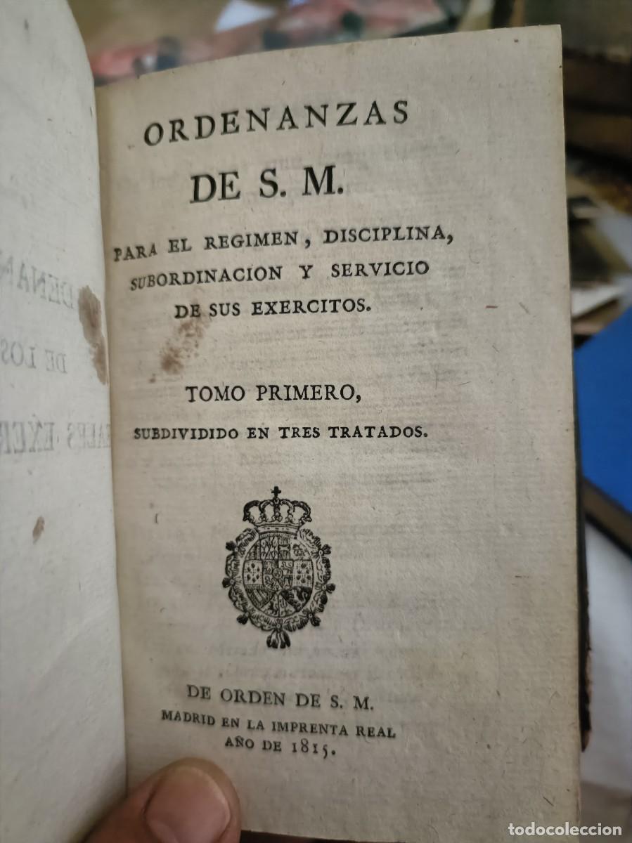 Libros antiguos: Ordenanzas de los reales exercitos. 2 tomos. - Foto 1