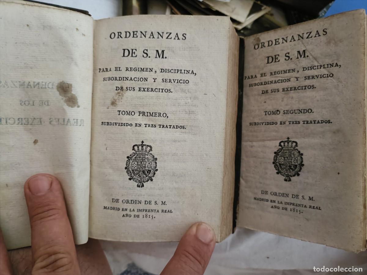 Libros antiguos: Ordenanzas de los reales exercitos. 2 tomos. - Foto 2