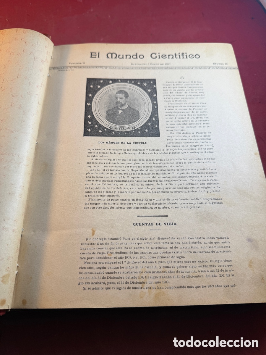 Libros antiguos: EL MUNDO CIENT&Iacute;FICO BARCELONA 1900 - Foto 2