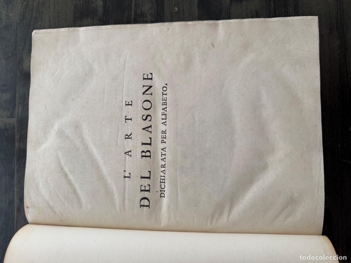 Libros antiguos: L&acute;Arte del Blasone. GINANNI - Foto 3