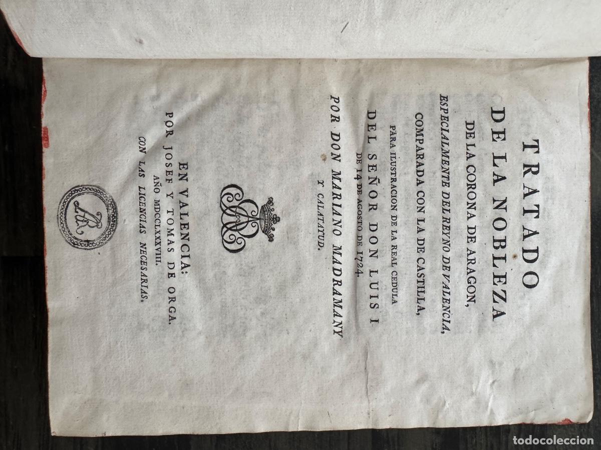 Libros antiguos: Tratado de la Nobleza de la Corona de Arag&oacute;n - Foto 2