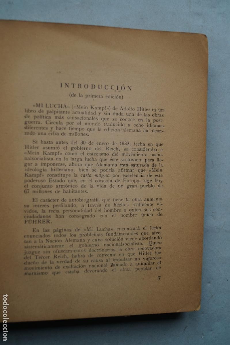 Libros antiguos: MI LUCHA. ADOLF HITLER - Foto 5