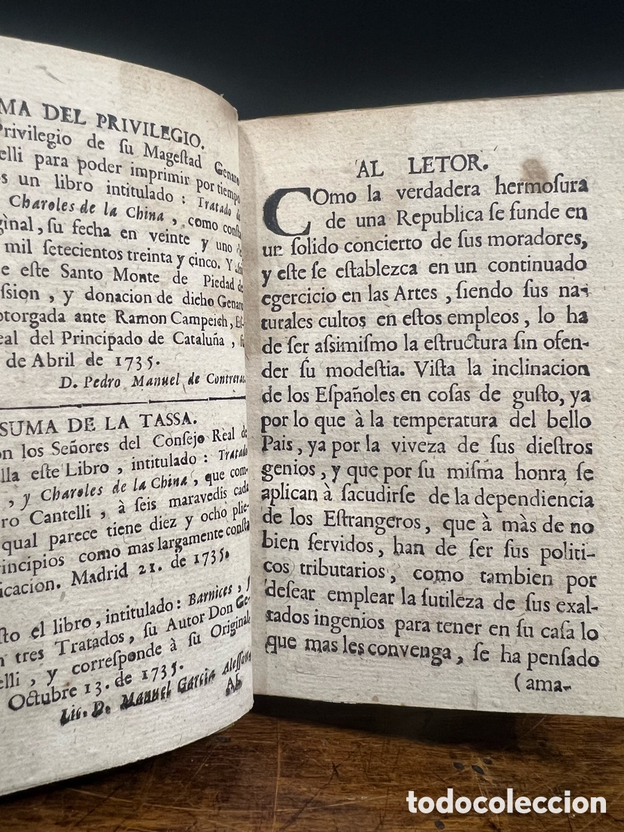 Libros antiguos: Tratado de Barnizes y Charoles, Cantelli 1735-1755 - Foto 17