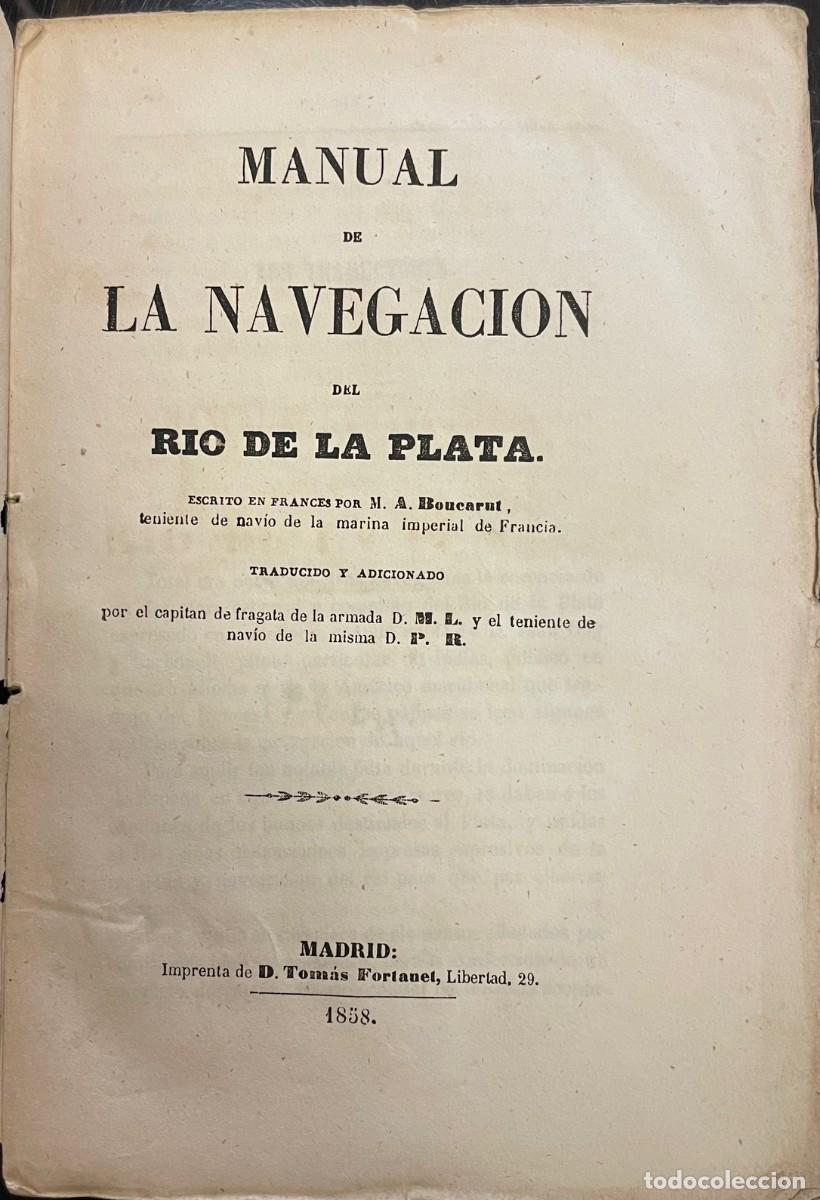 Livres anciens: Manual de Navegaci&oacute;n del Rio de la Plata - A. Boucarut