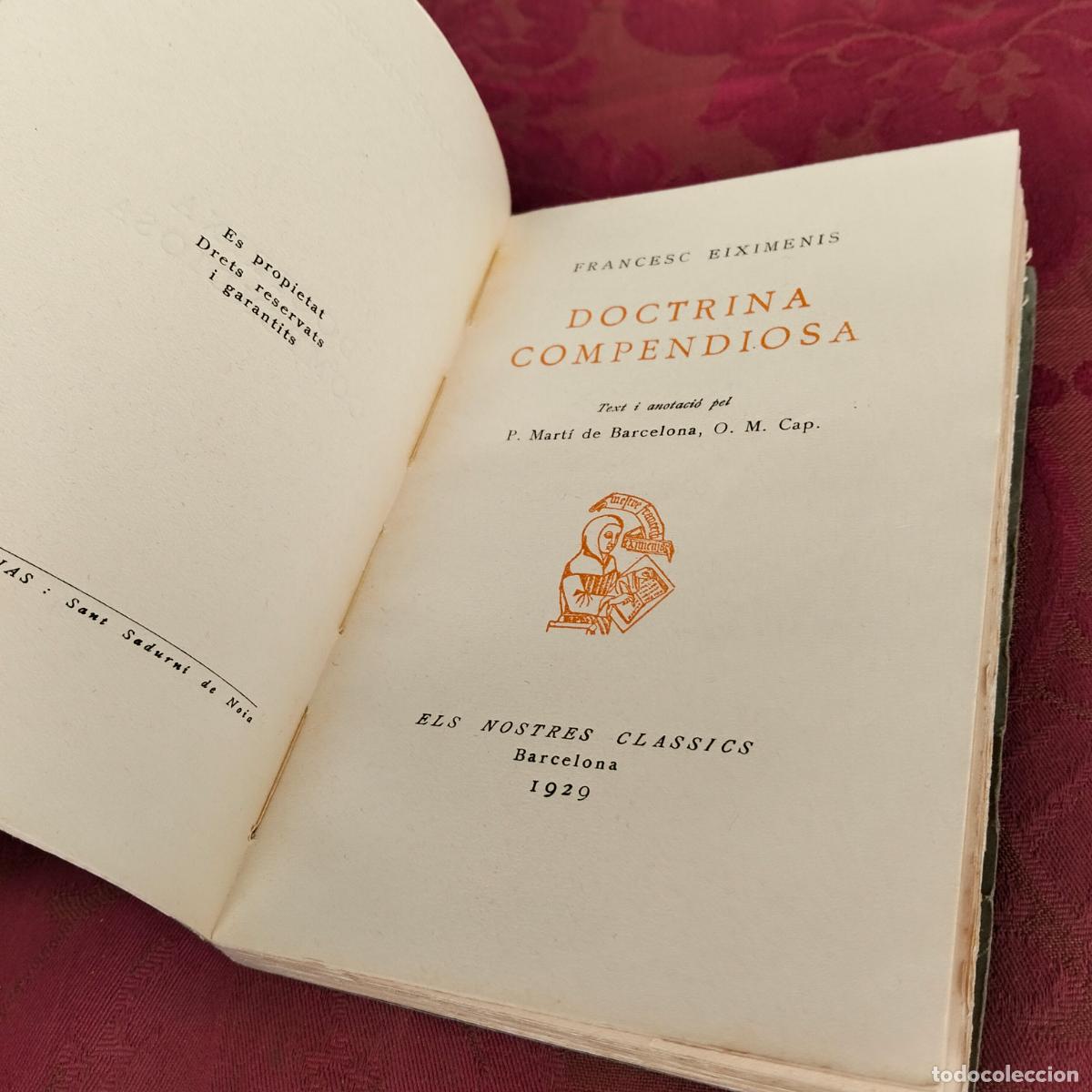 Libros antiguos: Doctrina compendiosa Francesc Eiximenis Barcino 1929 - Foto 4