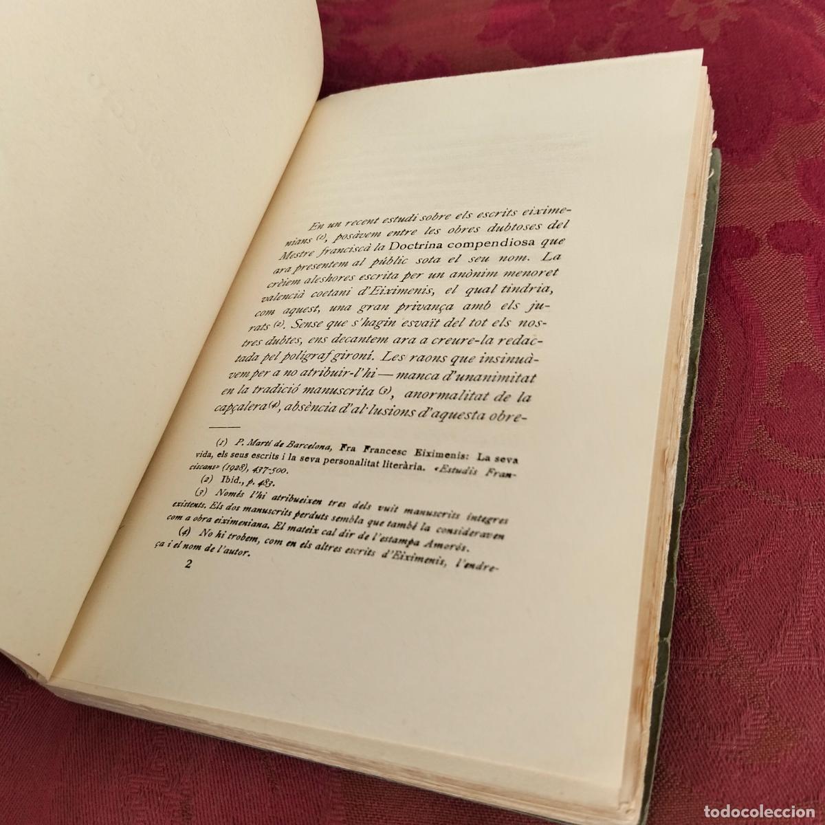 Libros antiguos: Doctrina compendiosa Francesc Eiximenis Barcino 1929 - Foto 5